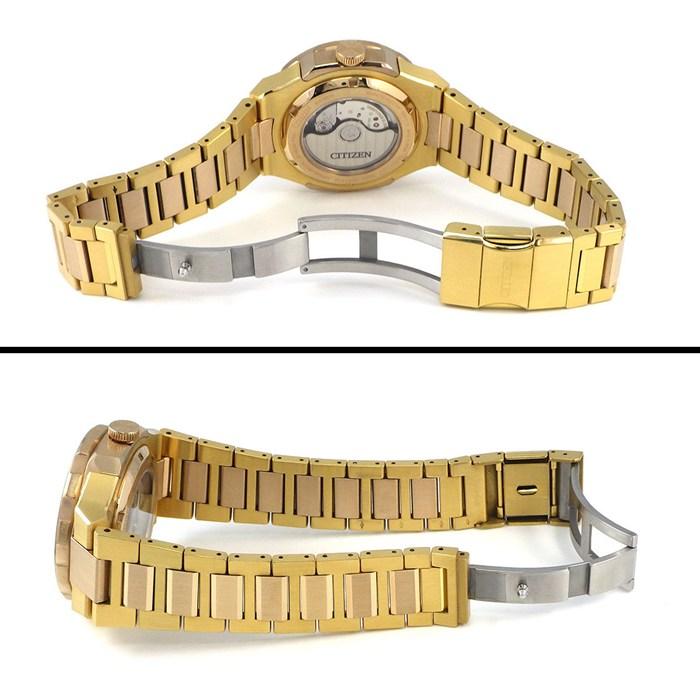 シチズン CITIZEN 腕時計 シリーズ8 NB6033-51E/9054-0065X06 デイト 裏スケ GMT 回転ベゼル 夜光針 ギョーシェの画像