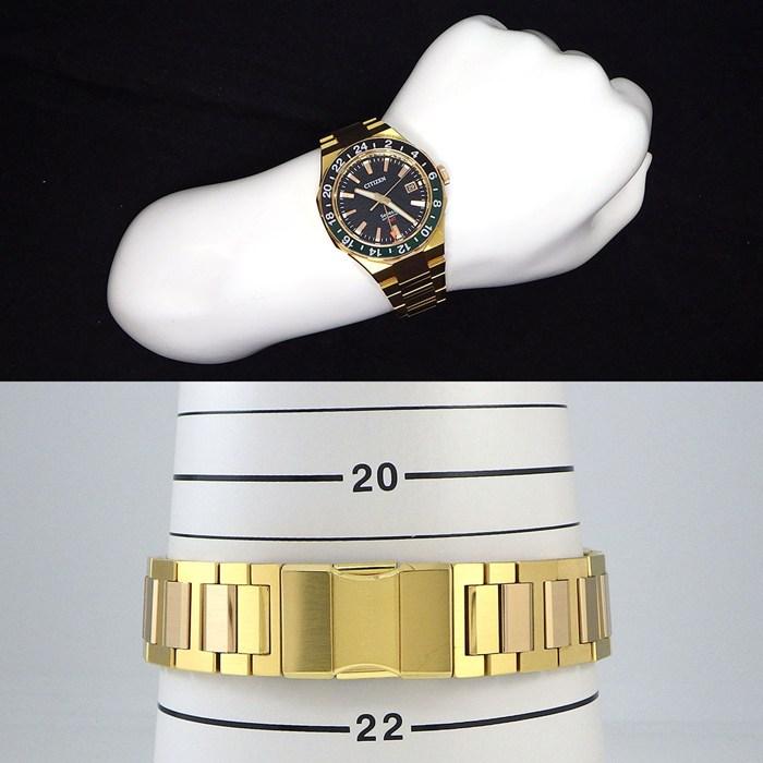 シチズン CITIZEN 腕時計 シリーズ8 NB6033-51E/9054-0065X06 デイト 裏スケ GMT 回転ベゼル 夜光針 ギョーシェの画像