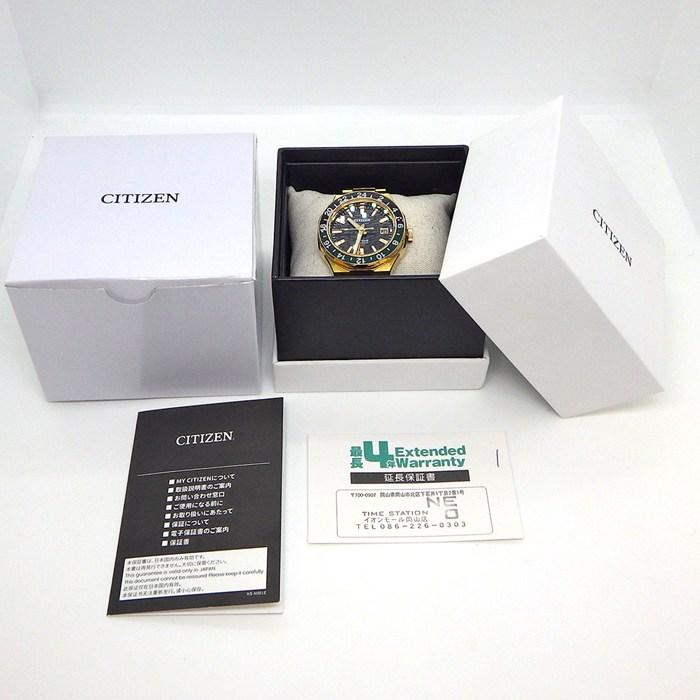 シチズン CITIZEN 腕時計 シリーズ8 NB6033-51E/9054-0065X06 デイト 裏スケ GMT 回転ベゼル 夜光針 ギョーシェの画像