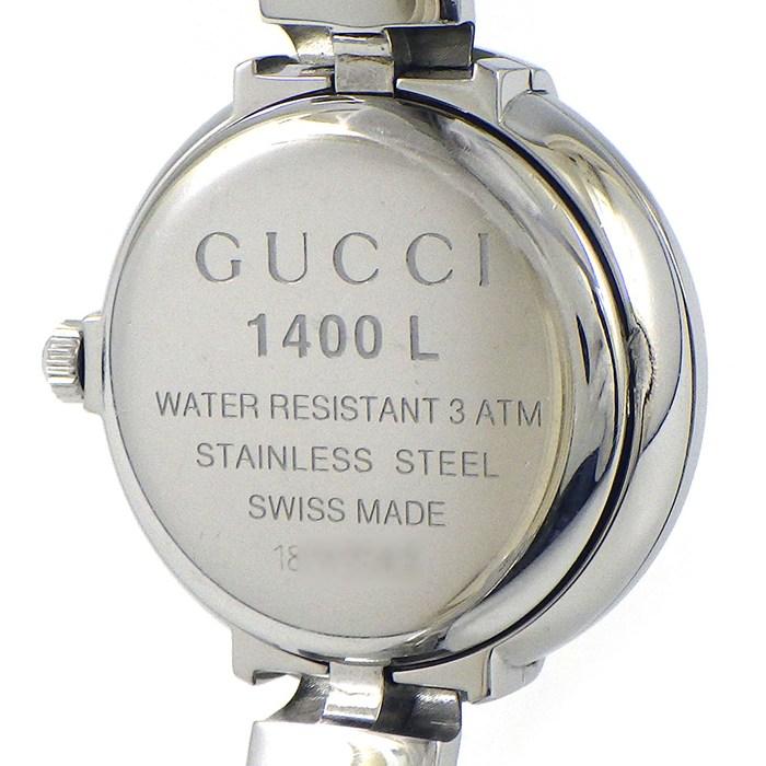 GUCCI 1400L ブラック GG総柄 ゴールドバングルウォッチ レアモデル GUCCI（グッチ） 腕時計 バングルウォッチ 1400L ラウンド GG柄