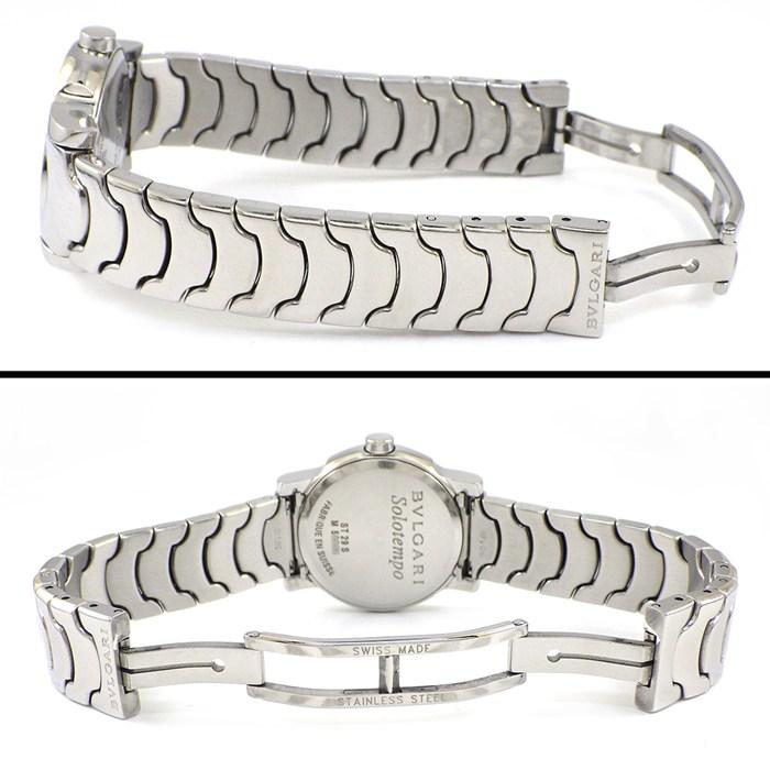 ブルガリ BVLGARI 腕時計 ソロテンポ ST29S デイト ブラック文字盤 SS クオーツアナログの画像