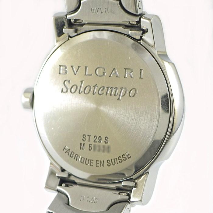 ブルガリ BVLGARI 腕時計 ソロテンポ ST29S デイト ブラック文字盤 SS クオーツアナログの画像