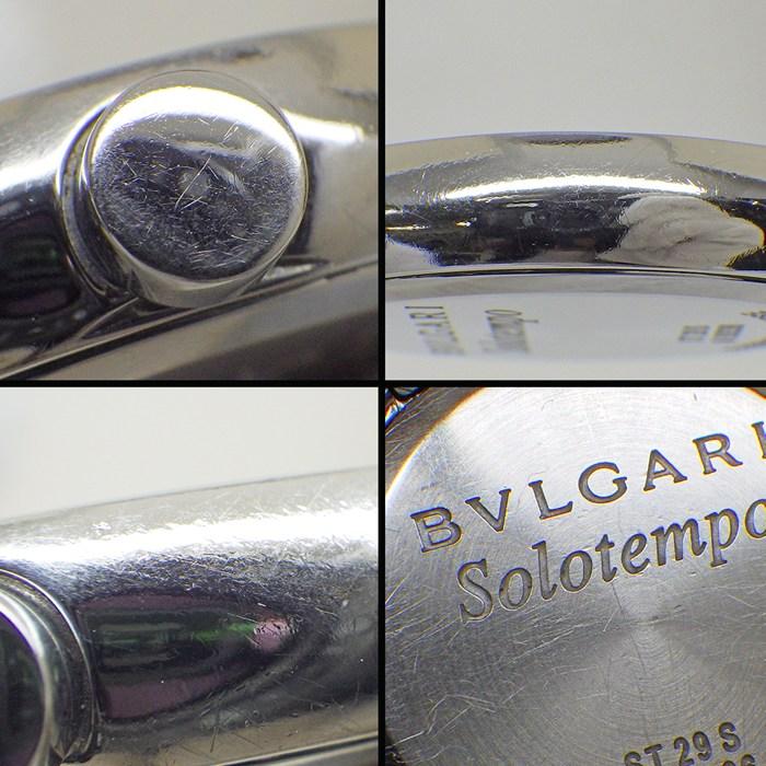 ブルガリ BVLGARI 腕時計 ソロテンポ ST29S デイト ブラック文字盤 SS クオーツアナログの画像
