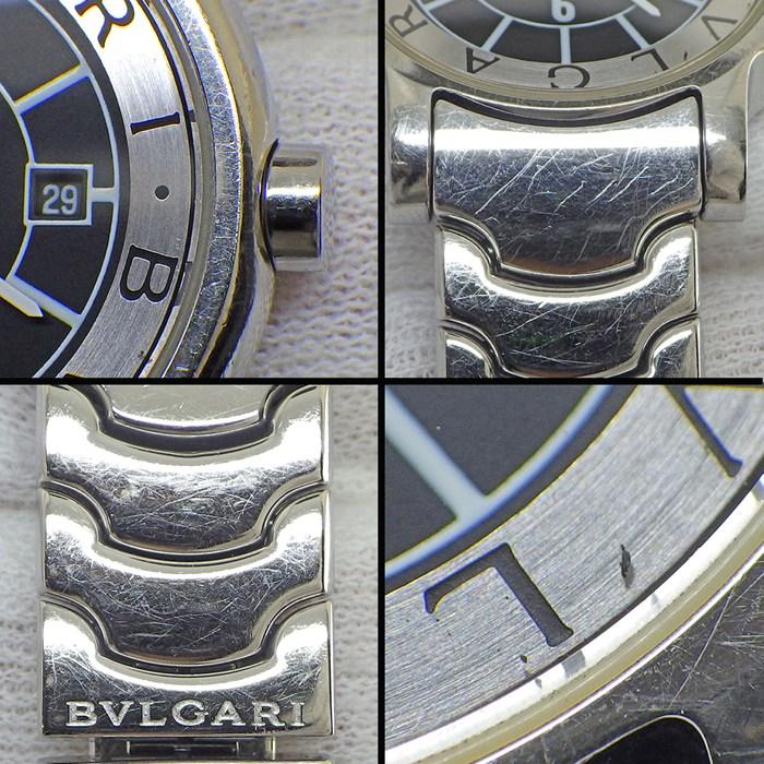 ブルガリ BVLGARI 腕時計 ソロテンポ ST29S デイト ブラック文字盤 SS クオーツアナログの画像