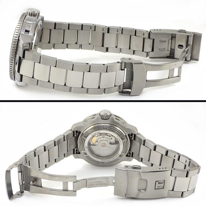 ティソ TISSOT 腕時計 シースター T120.607.11.041.00/T120607A デイト 裏スケ 夜光インデックス 夜光針 回転ベゼルの画像