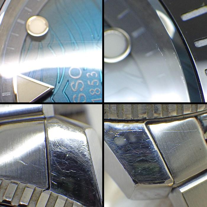 ティソ TISSOT 腕時計 シースター T120.607.11.041.00/T120607A デイト 裏スケ 夜光インデックス 夜光針 回転ベゼルの画像