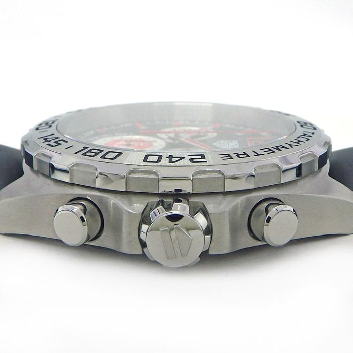 タグ・ホイヤー TAG Heuer 腕時計 フォーミュラ1 マンチェスターユナイテッド リミテッドエディション CAZ101M.FT8024 デイト クロノグラフ タキメーター スモールセコンド ブラック文字盤 SS ラバー クオーツアナログ 【箱・保付き】 【中古】 TAG HEUER（タグ・ホイヤー） 腕時計 フォーミュラ1 マンチェスター