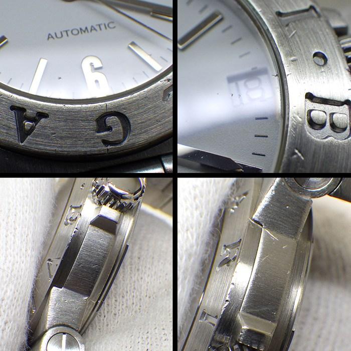 ブルガリ BVLGARI 腕時計 ディアゴノ LCV29S/LCV29WSSD ホワイト文字盤 デイト SS 自動巻きの画像