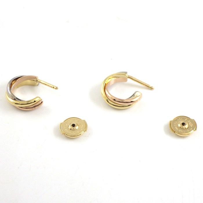 Cartier（カルティエ） ピアス トリニティ フープ スリーカラー K18PG