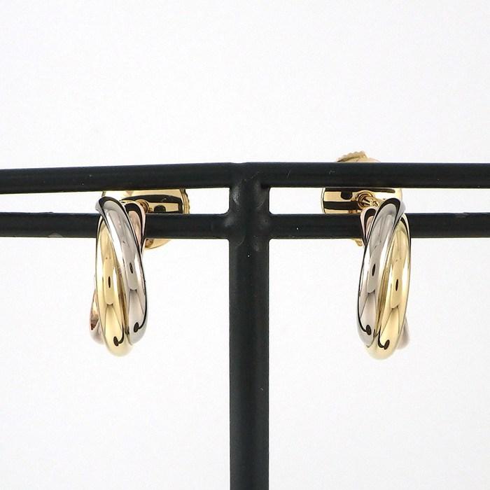 Cartier（カルティエ） ピアス トリニティ フープ スリーカラー K18PG