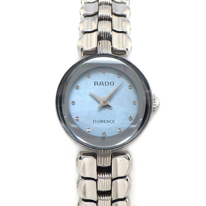 美品☆RADO FLORENCE 水色シェル腕時計 RADO（ラドー） 腕時計 フローレンス 080.3765.4 ライトブルー
