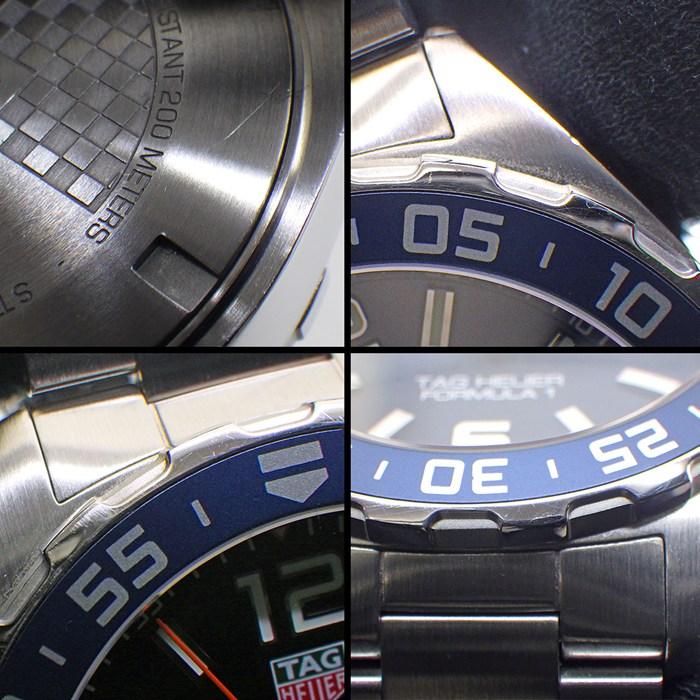 タグ・ホイヤー TAG Heuer 腕時計 フォーミュラ1 デイト WAZ1010.BA0842 回転ベゼル 夜光インデックス 夜光針 サンレイ ブルの画像