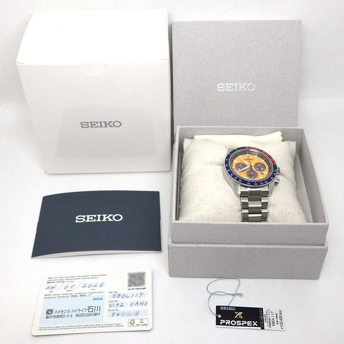 セイコー SEIKO 腕時計 プロスペックス スピードタイマー SBDL117/V192-0AH0 サンレイ ブライトイエロー文字盤 デイト クロノグの画像