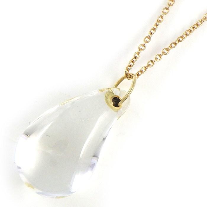 ティファニー Tiffany & Co. ネックレス ティア ドロップ ロッククリスタル K18YGの画像