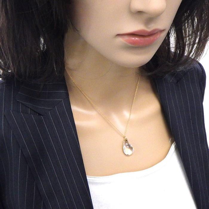 ティファニー Tiffany & Co. ネックレス ティア ドロップ ロッククリスタル K18YGの画像