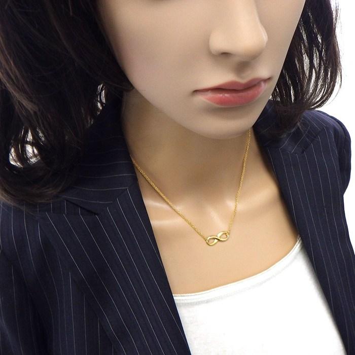 ティファニー Tiffany & Co. ネックレス インフィニティ ダブルチェーン K18YGの画像