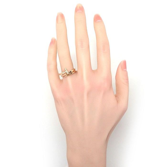 ☆Tiffany&Co.☆ Tワイヤー ダイヤリング 750YG 定価53万 ティファニー 
