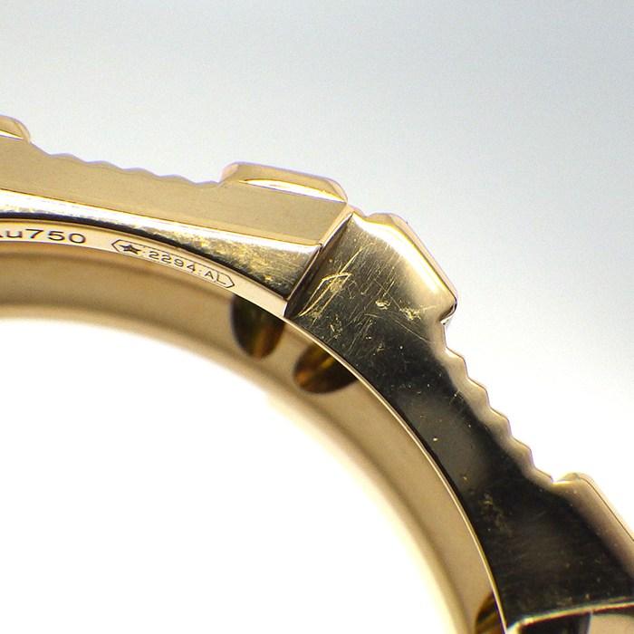 グッチ GUCCI リング リンクトゥラブ 14ポイント バゲットカット グリーン トルマリン K18YG 9.5号 / #10の画像