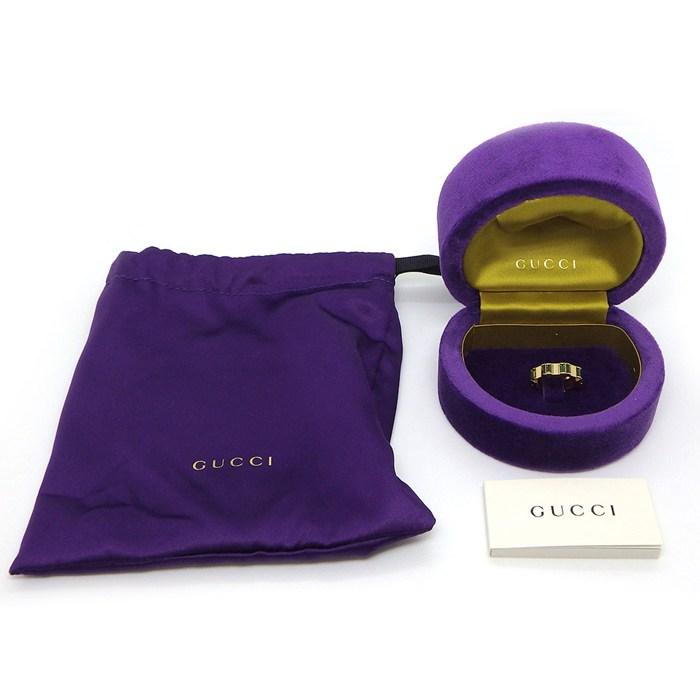 グッチ GUCCI リング リンクトゥラブ 14ポイント バゲットカット グリーン トルマリン K18YG 9.5号 / #10の画像