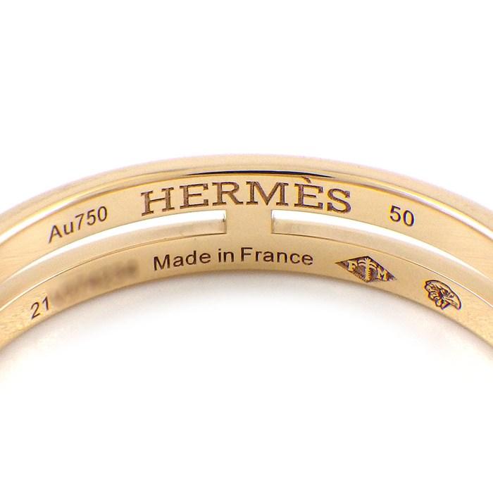 エルメス HERMES リング アリアンヌ H119836B Hモチーフ K18PG 10号 / #50の画像