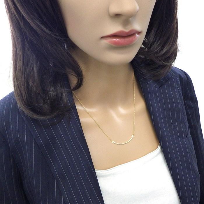ティファニー Tiffany & Co. ネックレス Tスマイル スモール 60011679 K18YGの画像