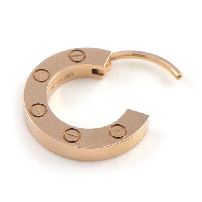カルティエ Cartier ピアス ラブ フープ B8301422 オンライン限定モデル K18PG ※片方のみの画像
