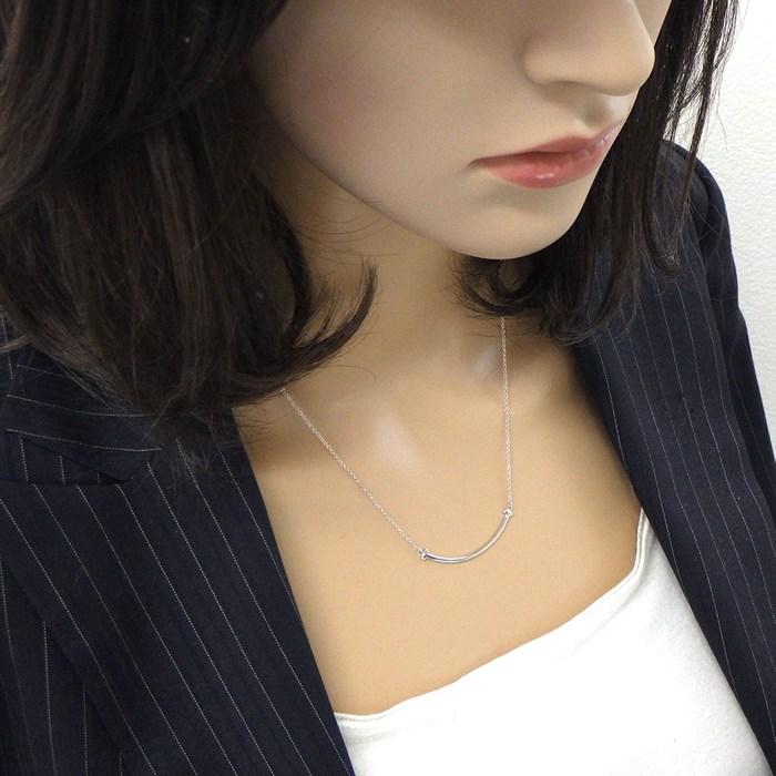 ティファニー Tiffany & Co. ネックレス Tスマイル スモール 60011677 K18WGの画像
