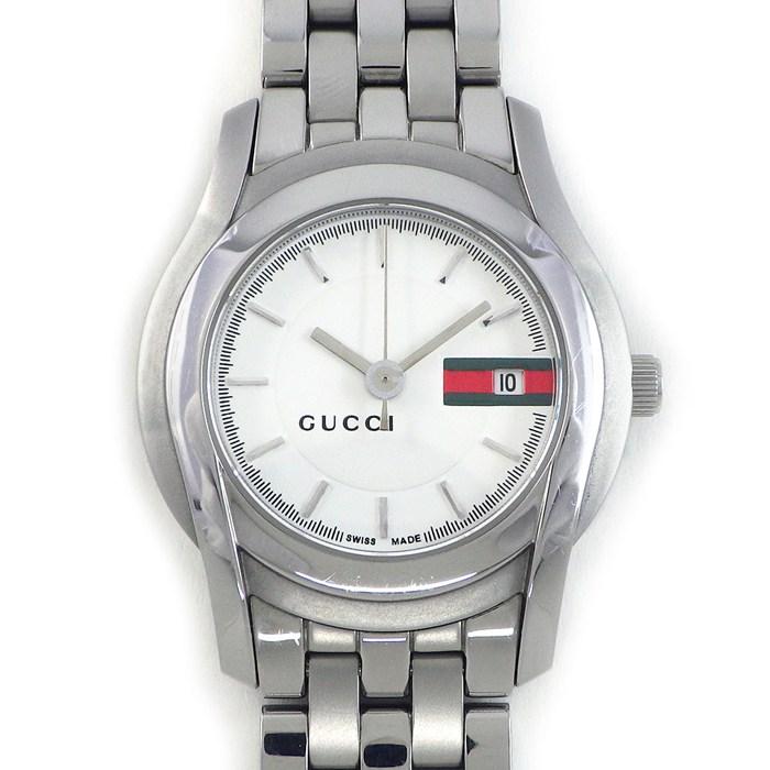 【稼働品】GUCCI 時計 レディース 5500L シェリーライン GUCCI（グッチ） 腕時計 Gクラス 5500L シェリーライン ホワイト文字盤