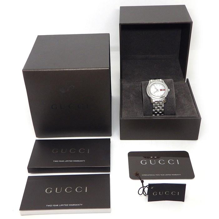 GUCCI（グッチ） 腕時計 Gクラス 5500L シェリーライン ホワイト文字盤