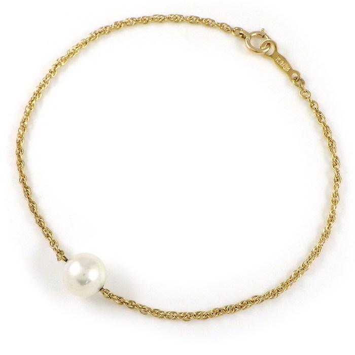 MIKIMOTO（ミキモト） ブレスレット 1ポイント パール 7mm珠 K18YG