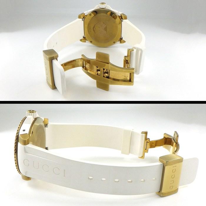 GUCCI（グッチ） 腕時計 ダイブ 136.3/YA136322 キャット ホワイト文字