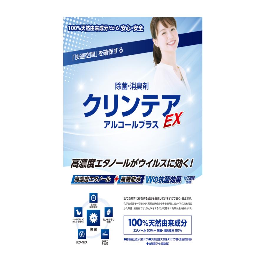 【業務用・高濃度エタノール】抗ウイルス・除菌・消臭剤 ROYALクリンテアEXアルコールプラス スプレーボトル付き |  | 02