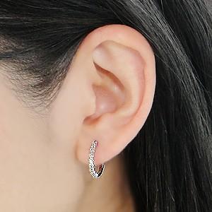 K18 Pt900 フープピアス(Carat) K18 デザインフープ ピアス｜PCR9009
