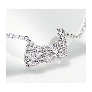 Pt900【0.13ct】リボンモチーフ ダイヤモンド パヴェ CAN-0002の画像