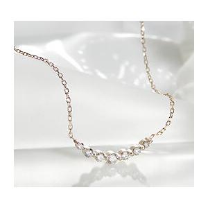 高い素材 ダイヤモンド ネックレス 18金 ピンクゴールド Pg ライン グラデーション ペンダント 0 26カラット ゴールド ラインネックレス Can 0006 超歓迎 Artech Mi It