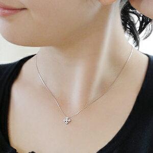 プラチナ ダイヤモンド ネックレス ペンダント フラワー クロス レディース 普段使い プレゼント CAN-0018の画像