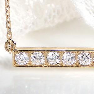 ネックレス 18金 ダイヤモンドネックレス ライン バー 10ダイヤ プレゼント CAN-0060 |  | 03