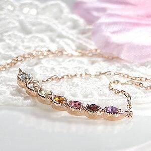 厄除け 女性 プレゼント 10金 ネックレス お守り 天然石 七色