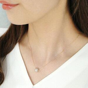 K18 ネックレス 18金 イエローゴールド ダイヤモンド ミラーボール CAN-0118の画像