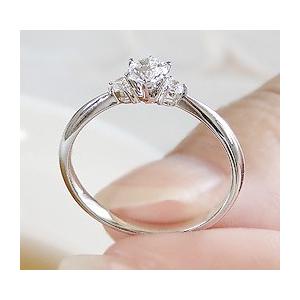 pt900 プラチナ ダイヤモンド ダイヤ 指輪 リング 大粒 一粒 0.26ct H-SIクラス CAR-0057の画像