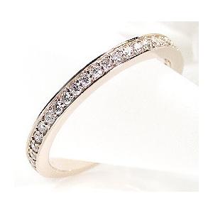 K18PG/YG 0.33ct ダイヤモンドリング エタニティ 18金 フチあり 普段使い K18 ゴールド プレゼント CAR-0066の画像