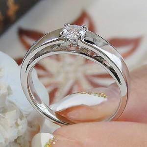 一粒ダイヤ 指輪 普段使い プラチナリング ダイヤモンド 大粒