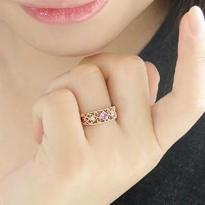 指輪 18金 リング サファイア ダイヤモンド 透かし模様 ミル打ち 指輪 18金 リング サファイア ダイヤモンド 透かし模様 ミル打ち