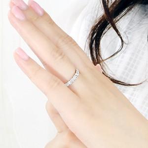 プラチナ ダイヤモンド 指輪 リング テンダイヤ ミル打ち エタニティ