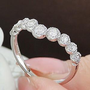 指輪 プラチナ リング ダイヤモンド エタニティリング V字 グラデーション プレゼント CAR-0198 |  | 01