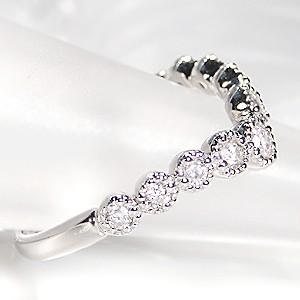 指輪 プラチナ リング ダイヤモンド エタニティリング V字 グラデーション プレゼント CAR-0198 |  | 03