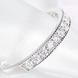 プラチナ ダイヤモンド 指輪 リング エタニティ フチあり ミル打ち 0.50ct H-SIクラス pt900 |  | 02