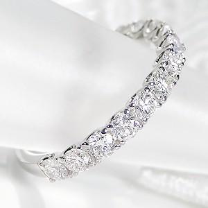 プラチナ ダイヤモンド リング エタニティ 指輪 結婚 婚約 プレゼント 大粒 誕生石 4月 CAR-0218 |  | 01