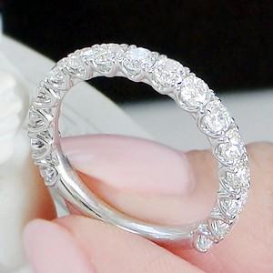 プラチナ ダイヤモンド リング エタニティ 指輪 結婚 婚約 プレゼント 大粒 誕生石 4月 CAR-0218 |  | 03