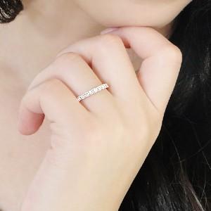 K18PG ゴールド ダイヤモンド ダイヤ 指輪 リング エタニティ 人気 0.50 H-SIクラス ハーフエタニティ CAR-0219PG |  | 02